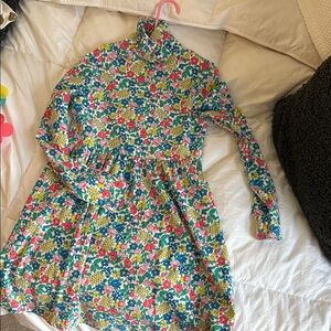 Mini Boden Floral Turtleneck Dress in Pink, Blue, Green, Yellow